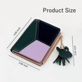 thumbnail image 2 of Ladies Zipper Wallet, Small Purse with Metal Snap Button, Leather Wallet for Women with Coin Bag, Multifunction Ladies Bifold Wallets, Credit Card Holder Wallet for Girls (Green), 2 of 5