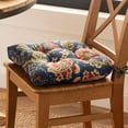 thumbnail image 3 of Ellis Cirtain Regency Jacobean Floral Soft Reversible Chair Polyester Fill Cushions Pad 15"x14" Grey, 3 of 4
