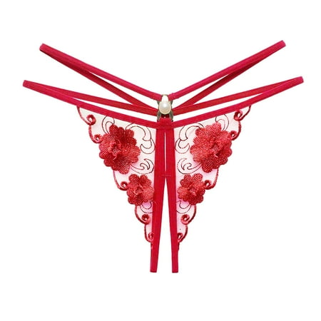 

Zuwimk Womens Panties Women s Pure Stretch Thong Underwear Red One Size