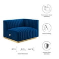 thumbnail image 5 of Conjure Channel Tufted Performance Velvet Right-Arm Chair, 5 of 6