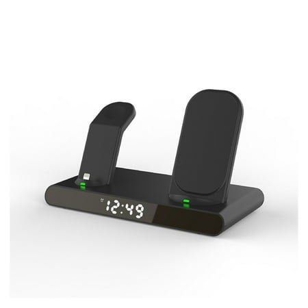 3 In 1 Induction Charging Station For Watch Phone 15W Fast Wireless Charger Clock Stable output