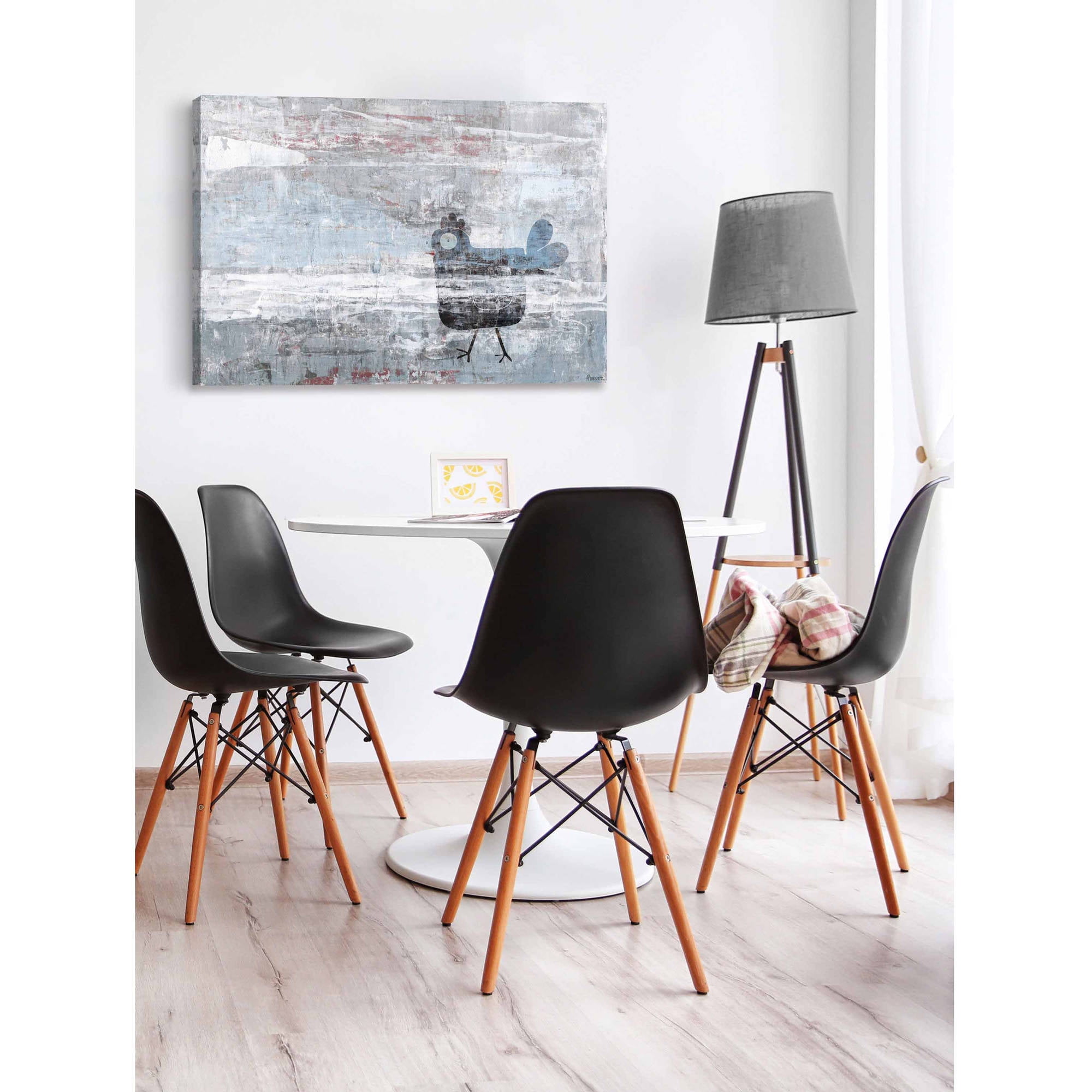 "Hazy Hen" Painting Print on Wrapped Canvas