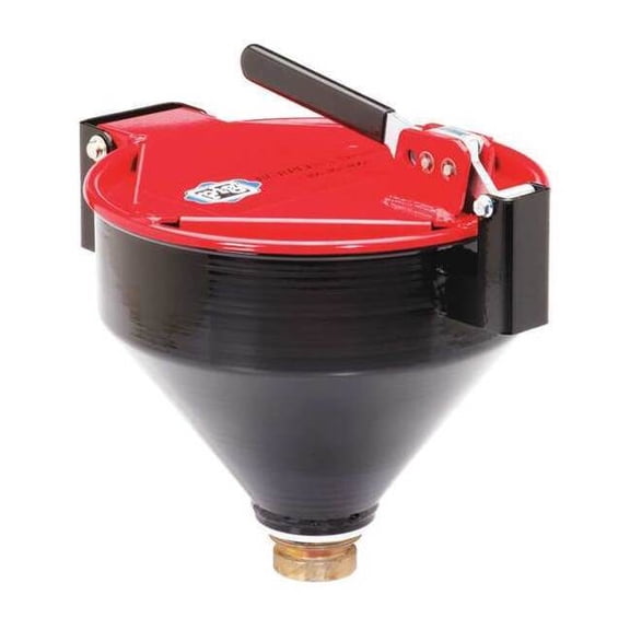 Pig Drum Funnel,Steel,13 in. H,Red DRM1125-RD-NPT