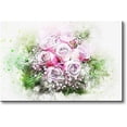 thumbnail image 2 of Pink Flowers Painting Picture on Stretched Canvas, Wall Art D?cor, Ready to Hang, 2 of 4