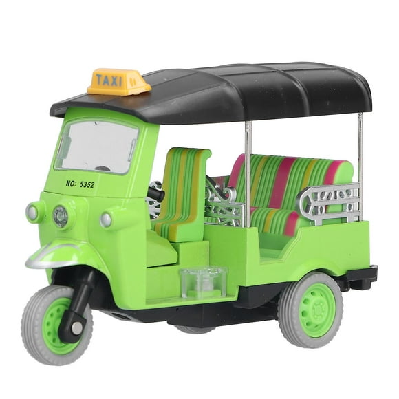 Thai Pull Back Tricycle Simulation Alloy Tuk-Tuk Car Model Kids Toy Green