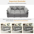 thumbnail image 6 of EUROCO 85.4" 5-Seat Sectional Sofa Bed,L-Shaped Sofa Couch with 2 USB Ports, a Movable Ottoman and Chenille Fabric,Modular Sleeper Sofa Couch for Living Room or Apartment,Light Grey, 6 of 8