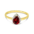 thumbnail image 6 of 14k Yellow Gold Pear Garnet And Diamond Ring, 6 of 6