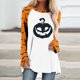 thumbnail image 2 of Blusa suelta informal de manga larga con cuello redondo para mujer, camisas con estampado de Halloween Fridja fjkfkj2334, 2 of 5