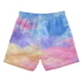 thumbnail image 2 of Kids' Beach Pants Comfortable Swim Trunks Tie-dye Clouds Pattern Shorts for Pool Vacation and Lounge Wear 2T, 2 of 8