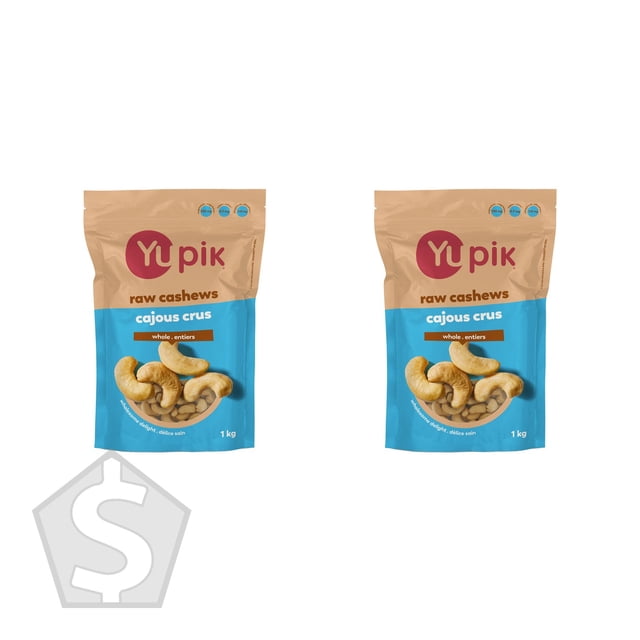 Yupik Noix de Cajou Entières Crues - Lot de 2