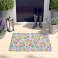 thumbnail image 2 of Pioneer Flower Floral Print Flannel Non Slip Door Rugs,Washable Door Mats Indoor,Decorative Door Mats,Dirt-Resistant and Absorbent Doormat for Entrance,Bedroom,Kitchen,Bathroom,23.5"x16", 2 of 5