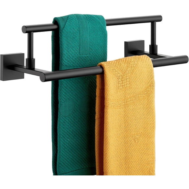 Bathroom Towel Bars Double Towel Rails Matte Towel Holder for Kitchen Garage Wall Mount Stainless Steel BBKL