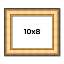 10x8 Frame Gold Plein Aire Solid Wood Picture Frame Width 2 Inches | Interior Frame Depth 0.5