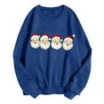 thumbnail image 4 of GuzomFashion Womens Blue Christmas Santa Sweatshirt - 100% Polyester Soft Oversized Crew Neck, Cozy for Holiday Gatherings & Casual Fall/Winter Wear (S-XXL),Size M, 4 of 4