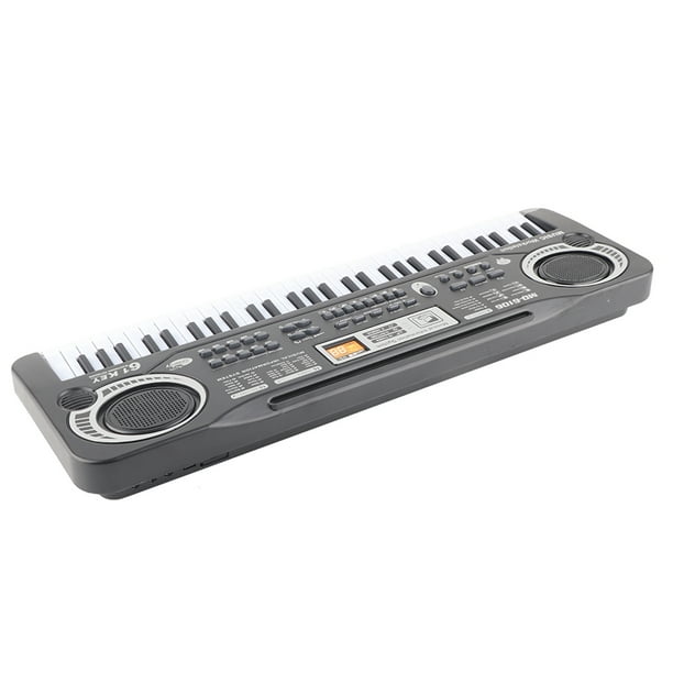 Piano eléctrico con teclado, instrumento musical digital eléctrico de 61 teclas, piano eléctrico de juguete con micrófono, verdadera excelencia