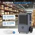 thumbnail image 4 of ANDTE 305 Pints Commercial Dehumidifier, Covers up to 5,200 sq. ft, Large Industrial Dehumidifier for Warehouses and Factories, 4 of 10