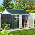 thumbnail image 2 of Outvue 10X8FT Outdoor Steel Storage Shed with Lockable Doors & Window, Ideal for Garden, Backyard, Patio Storage, 2 of 6