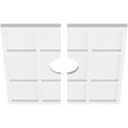 thumbnail image 2 of 20"OD x 4"ID x 7"C x 1"P Rubik Architectural Grade PVC Contemporary Ceiling Medallion, Two Piece, 2 of 11