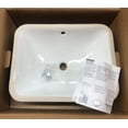 thumbnail image 5 of Kohler Caxton Rectangle Under-Mount Bathroom Sink with Overflow and Clamp Assembly, White, 5 of 7