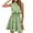 Green, variant on IROINNID Women's Sleeveless A-Line Dress Round Neckline Summer Halter Bandage Casual Mini Dress Strapless Solid Color Dress