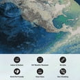 thumbnail image 6 of World Rug Gallery Galaxy Collection Adventure Earth Indoor/Outdoor Area Rug - Blue 6'6"X9', 6 of 9