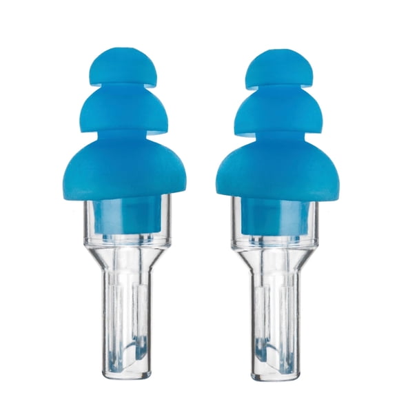 Etymotic Research ER20 High-Fidelity Earplugs (Concerts, Musicians, Airplanes, Motorcycles, Sensitivity and Universal Hearing Protection) - Standard, Clear Stem w/ Blue Tip
