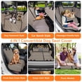 thumbnail image 2 of URPOWER Funda de asiento de coche para perro convertible 6 en 1 para asiento trasero Funda de asiento para perro dividida 60/40 Hamaca para perro 100% impermeable para coche Funda de asiento antidesli, 2 of 5