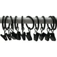 thumbnail image 2 of Metal Curtain Rings with Clips, Heavy Duty Curtain Hooks for Drapes, Curtain Hangers Clips, Drapery Curtain Clip Rings, 2 of 6