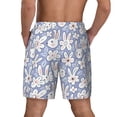 thumbnail image 4 of Uemuo Rabbit And Floral Pattern Mens Swim Trunks Quick Dry Board Shorts with Mesh Lining, Stretch Beach Shorts Quick Dry No-Chafing Board Shorts-X-Large, 4 of 9
