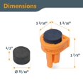 thumbnail image 2 of Bench Dogs POWERTEC 12 unidades para agujeros de perro de 19 mm de nailon con EVA, 2 of 7