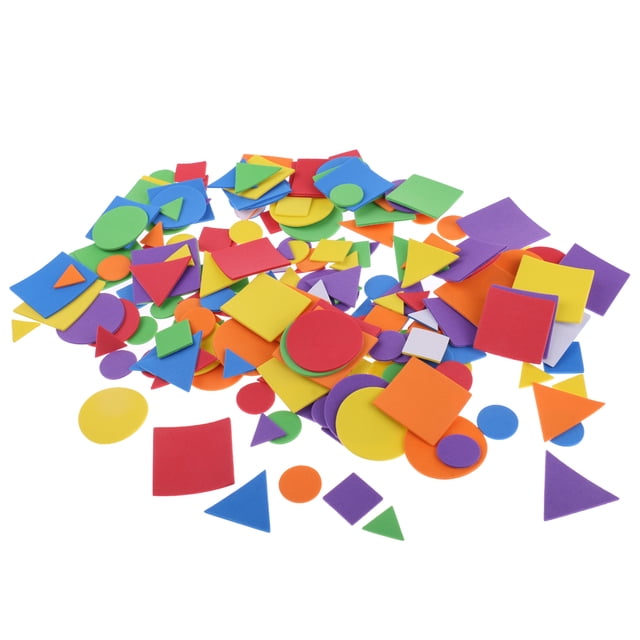200 Piezas Etiquetas Engomadas en Geométrica de Bricoje para Colección de Recortes DIY Sunnimix Pegatinas de espuma con forma geométrica
