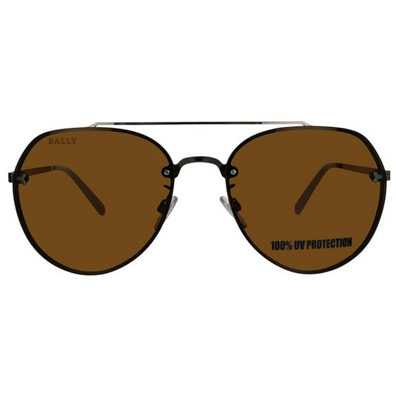Bally BY0106/H-12E Unisex Metal Sunglasses Brown Lens