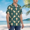 thumbnail image 5 of Haiem Cute Shiba Printed Hawaiian Shirt for Men - Men’s Casual Beach Summer Shirts - Stretch Fabric with Modern Fit-Medium, 5 of 9