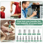 TMWEFUSC 14 in 1 Multi Bit Ratchet Screwdriver 180° Pivoting Magnetic Non Slip Handle for Automotive Home Maintenance