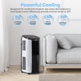 thumbnail image 2 of TOSOT 9,700BTU (5,000 BTU SACC) Portable Air Conditioner, Smart Wifi Control, AC Unit with Dehumidifier, Fan, Window Kit for Easy Installation, Cool Rooms Up to 300 Square Feet, Shiny Series, 2 of 8