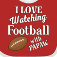 thumbnail image 4 of Inktastic Papaw Football Grandson Boys or Girls Baby Bib, 4 of 4