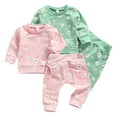 thumbnail image 5 of KYAIGUO 3-24M Newborn Girls 2PCS Clothes Sweatshirt Outfit for Infant Crewneck Top + Pants Set 2 PCS Outfit Long Sleeve Casual Clothing, 5 of 5