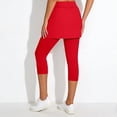 thumbnail image 7 of Likimi Women Athletic Tennis Skirt With Built In Shorts Solid Color Stretch High Waist Comfortable Trousers Red Size 2Xl, 7 of 7