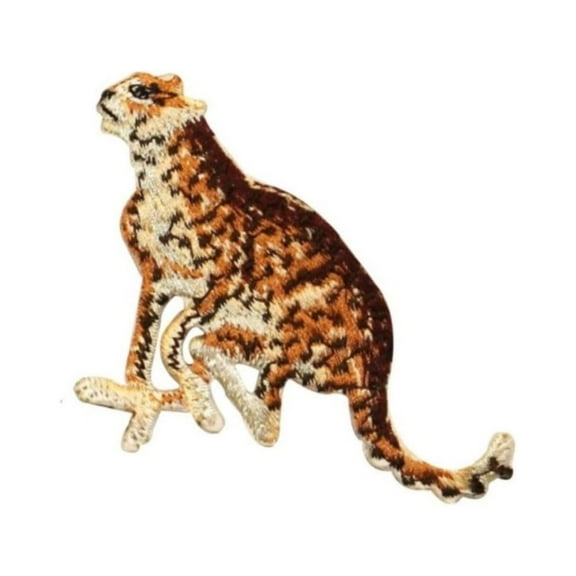 ID 0674B Cheetah Running Patch Hunting Zoo Safari Embroidered Iron On Applique