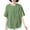 Green, variant on Women's Cotton Linen Shirts with Pocket Crew Neck Button down Tops Summer Casual Short Sleeve Plus Size Blouses (XL, Sky Blue)