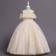 thumbnail image 2 of Vestido Para Niñas, Ropa Para Niñas, Vestido Para Niños, Sin Mangas, Un Hombro, Vestido De Princesa, Malla De Flores, Vestido De Lunares, Beige Odeerbi LM103-5788, 2 of 6