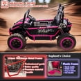 thumbnail image 3 of sopbost 24V Kids Electric Ride-On Toy Car, Ages 3–8, Max Speed 5 MPH, Battery-Powered Premium XXL 2-Seater 24V Ride On UTV with Remote Control, Pink, 3 of 6
