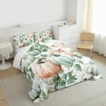 thumbnail image 3 of jejeloiu Rustic Pumpkin Queen Comforter Set,Autumn Fall Leaves Bedding Sets,White Teal Orange Bedding Comforter Set For Adult,Super Cozy Room Decor Reversible,3-Piece, 3 of 8