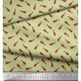 thumbnail image 2 of Soimoi Moss Georgette Fabric Guitar Musical Instrument Print Fabric by The Yard 42 Inch Wide, 2 of 3