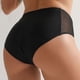 thumbnail image 5 of Gibobby Pantaletas Invisibles para mujer Bragas de talle a de fugas, ropa interior para mujer, bragas menstruales de algodón a de fugas para la noche(Negro,M), 5 of 5