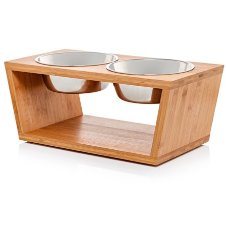 Premium 7 Elevated Dog And Cat Pet Feeder Medium 7 Tall