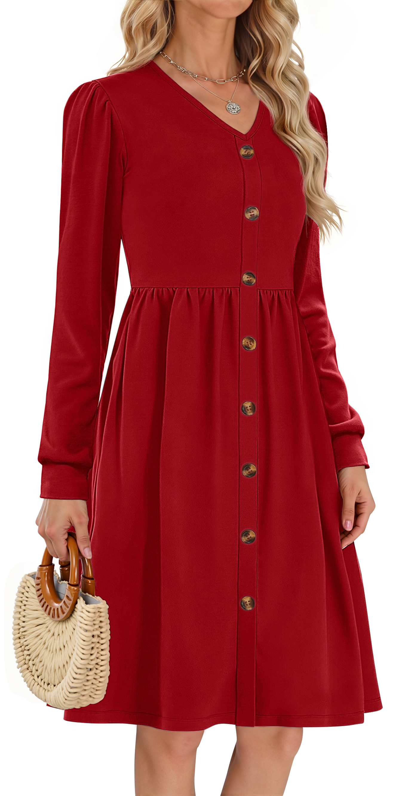 Fantaslook Women's Long Sleeve Floral Midi Dress photo 3