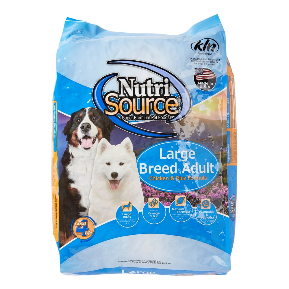 NutriSource Large Breed Dry Dog Food, 33 lb - Walmart.com - Walmart.com