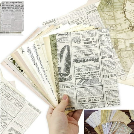 240PCS Junk Journal Pages Vintage Handmade Scrapbook Sheets, Including Mathematics Magazine, Newspaper, Sheet Music and Kraft for Scrapbooking Decoupage Background DIY Craft Decoration (5.51"x 7.87")