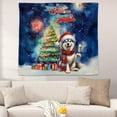 thumbnail image 2 of Merry Christmas and Happy New Year Santa Siberian Husky Holiday Xmas Winter 2025 Tapestry Husky Dog Lover Gifts Wall Hanging Backdrop Home Decor - 00024, 2 of 5